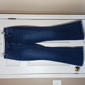 Flying Banana Jeans High Rise Stretch  Flare Denim Size 14 Long